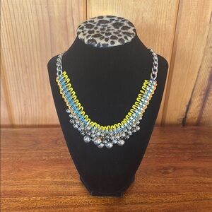 Steve Madden Yellow and Silver Layered Necklace